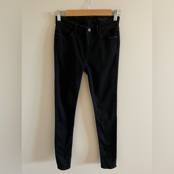 AllSaints Grace Jeans Black Skinny Jeans Size 27 - Picture 2 of 5